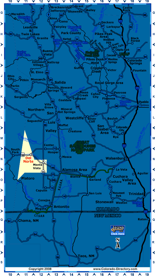 South Central Colorado Map