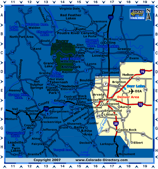 North Central Colorado Map