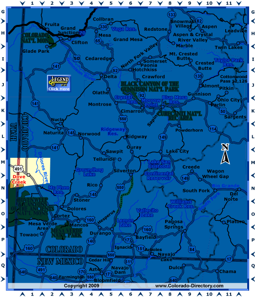 Southwest Colorado Map