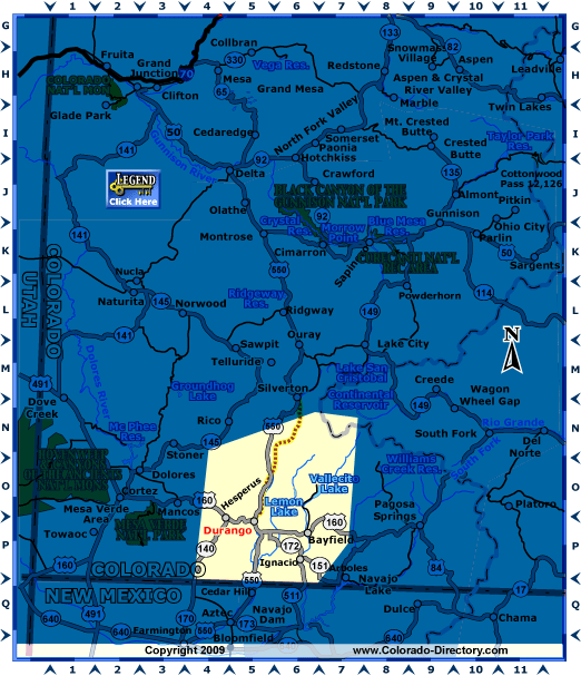 Southwest Colorado Map