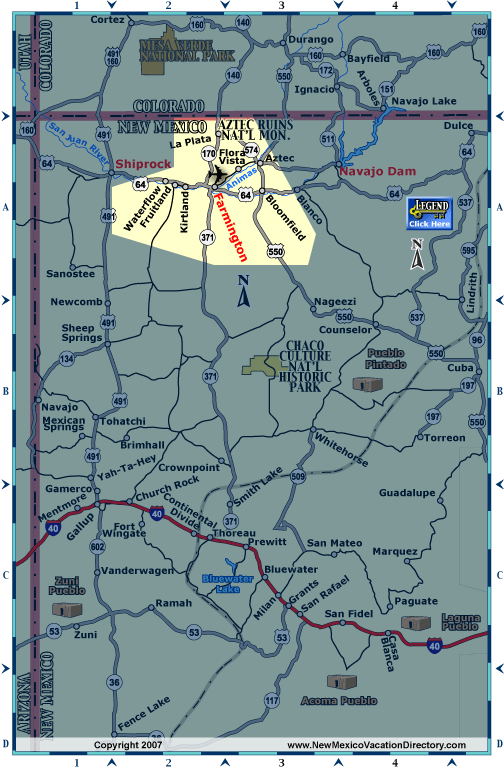 Northwest New Mexico Map