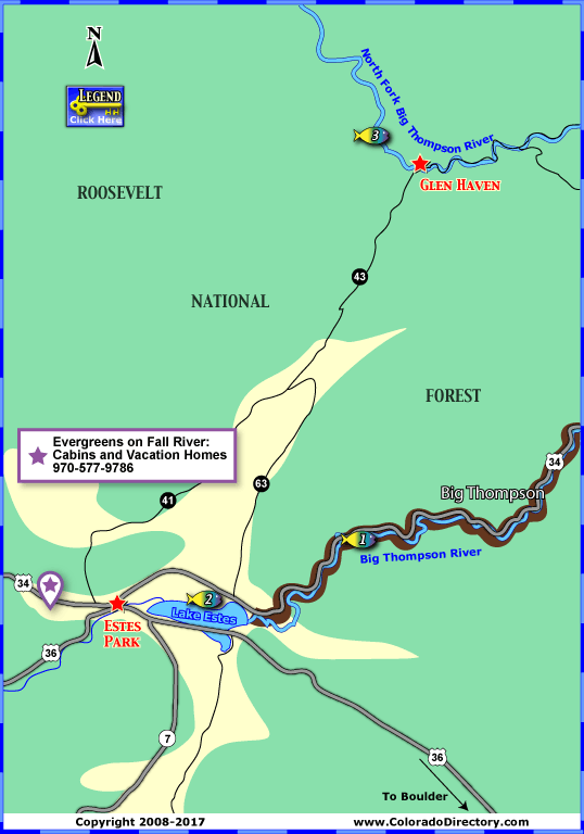 Lake Estes Fishing Map, Colorado