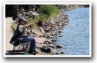 Fishing Lake Estes, Colorado