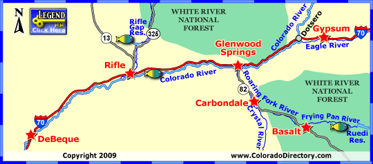 Middle Colorado River Fishing Map