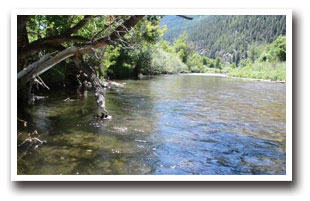 The White River flowing west towards Meeker, Colorado