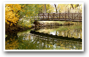 Bridge over the Cache la Poudre River in Fort Collins, Colorado