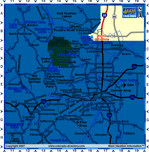 North Central Colorado Map