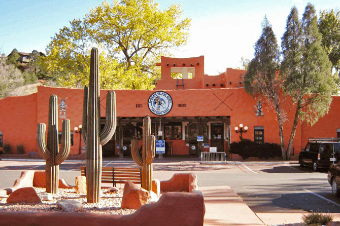 Entrance of Garden of the Gods Trading Post, Gift Shop, and Art Gallery in Manitou Springs, Colorado