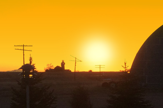 Sun Rise at Genoa RV Park in Limon Colorado