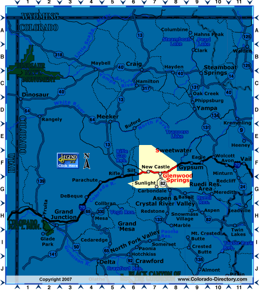 Northwest Colorado Map