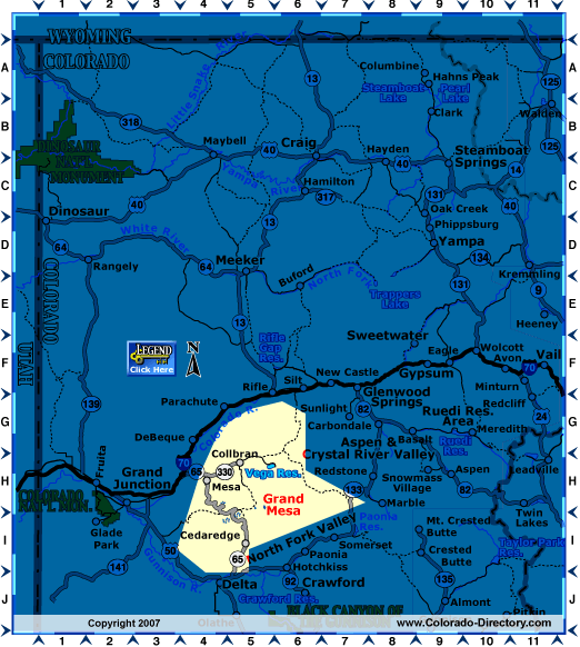 Northwest Colorado Map