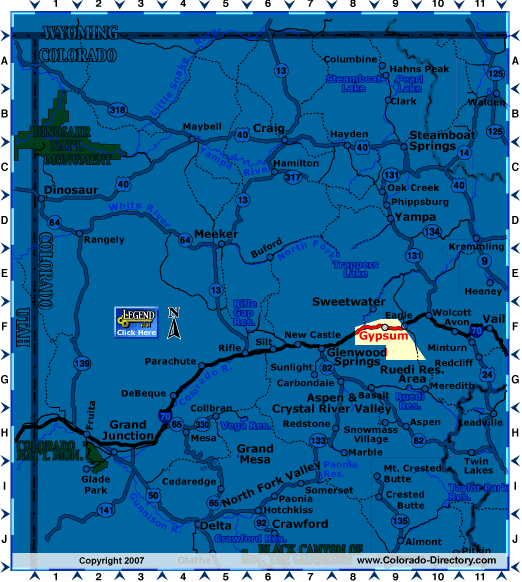 Northwest Colorado Map