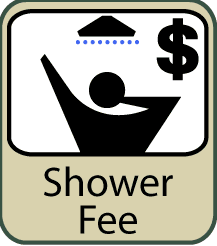 hot showers on-site for a fee, Colorado