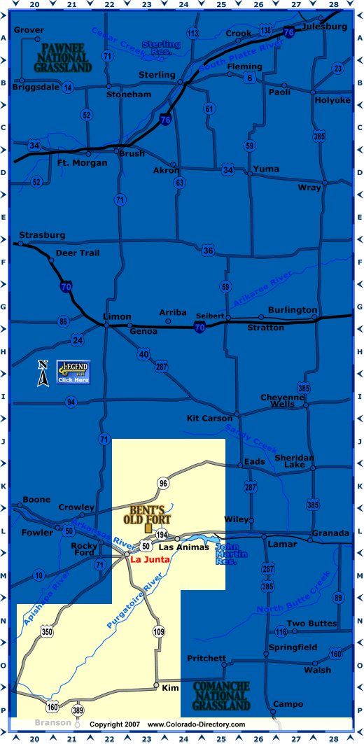 Eastern Colorado Map