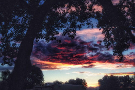 Beautiful sunset captured at Union Reservoir in Longmont, Colorado