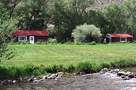 Cabins on the Gunnison River at Lost Canyon Resort in Gunnison Colorado