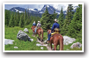 Horseback riding in the St. Vrain Canyons, Colorado