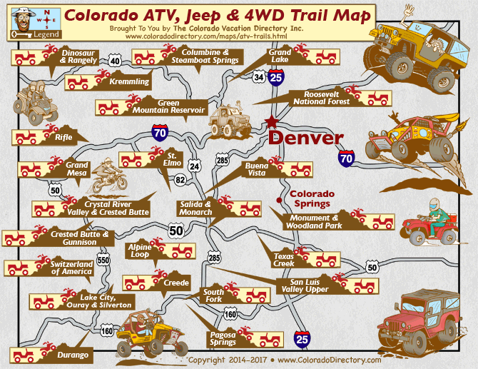Colorado ATV-UTV-Jeeping Trails Map