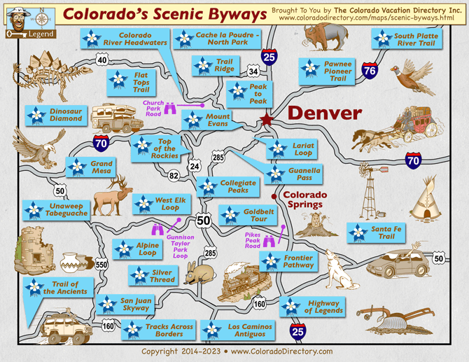 Colorado Scenic Byways and Drives Map