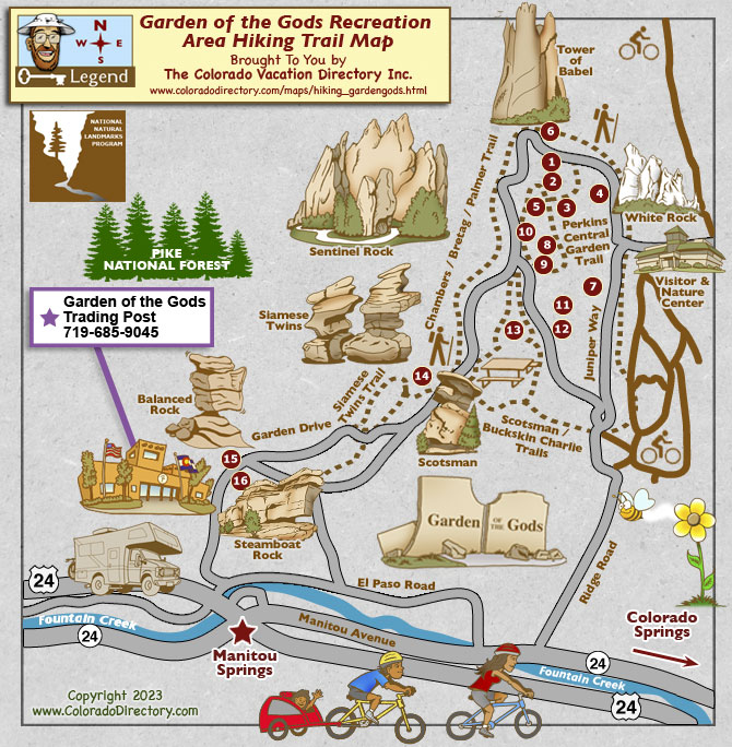 Garden of the Gods interactive Hiking Trail Map