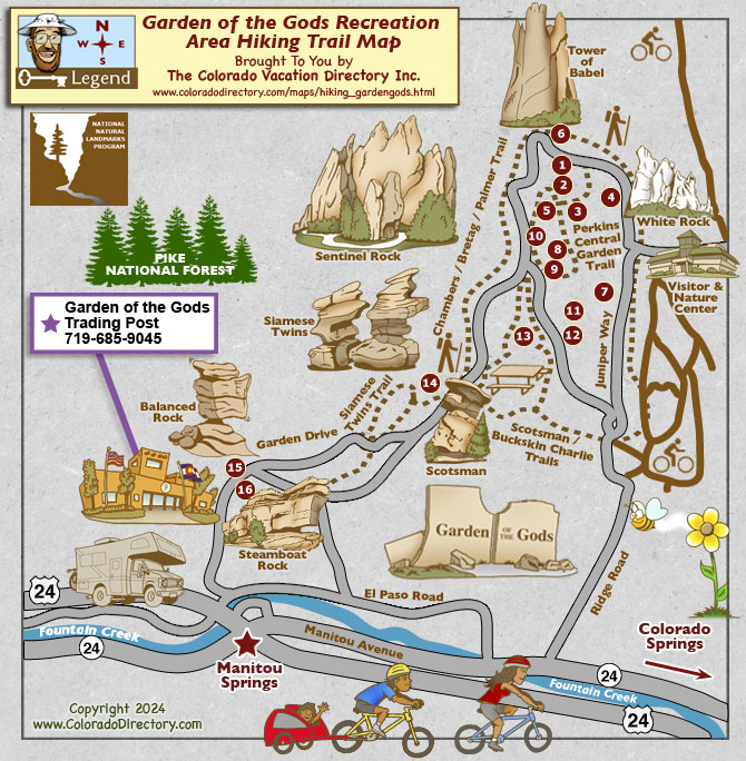 Garden of the Gods interactive Hiking Trail Map