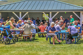 People celebrating Hot Sulphur Days in Hot Sulphur Springs, Colorado