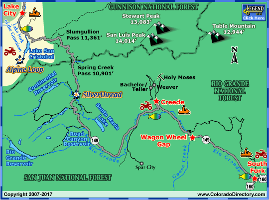 Lake City Map, Colorado