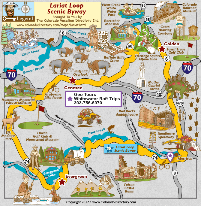 Lariat Loop Scenic Byway Map, Colorado