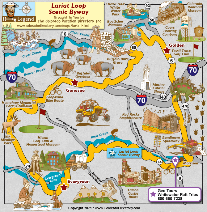 Lariat Loop Scenic Byway Map, Colorado