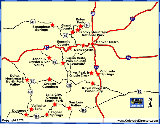 Colorado Maps of Towns and Areas
