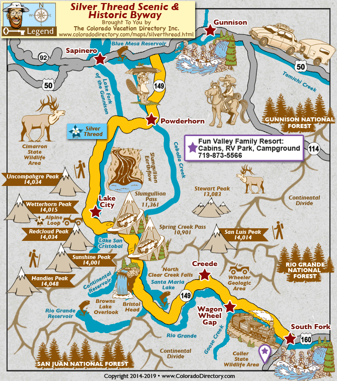 Colorado Camping in South Fork - Silver Thread Basecamp