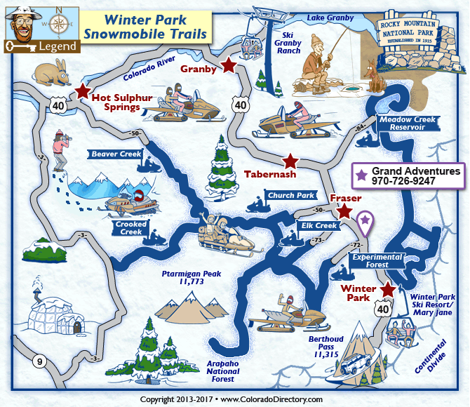 Map Of Winter Park Colorado Hiking In Map