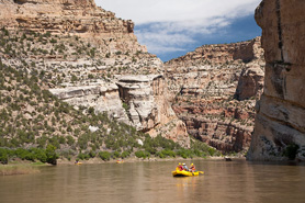 Rafting on the Yampa River, Colorado.