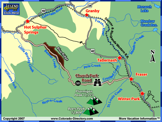 Church Park Road Scenic Byway Map, Colorado
