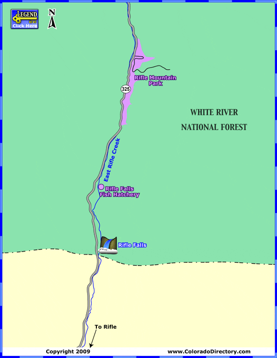 Rifle Mountain Park, Rock/Ice Climbing Map, Colorado