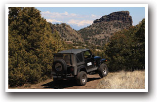 Heading up the trail in a jeep near the San Luis Valley, Colorado Vacation Directory