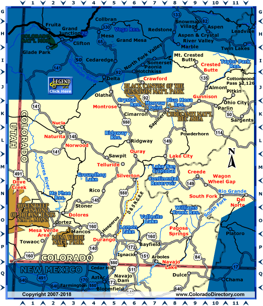 Southwest Colorado Map