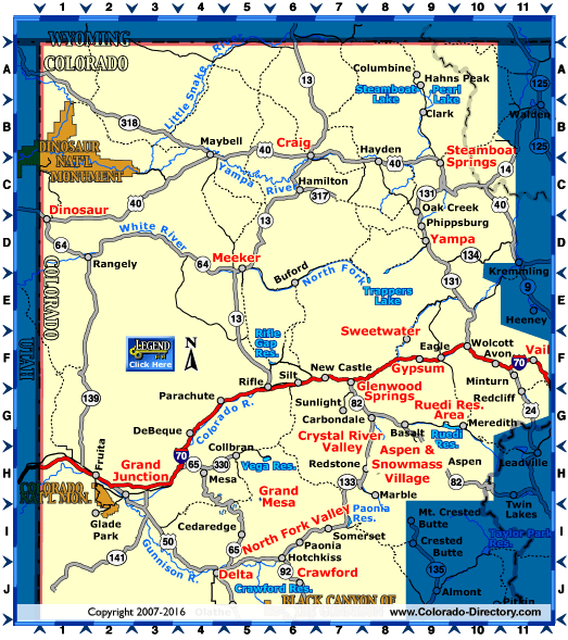 Northwest Colorado Map