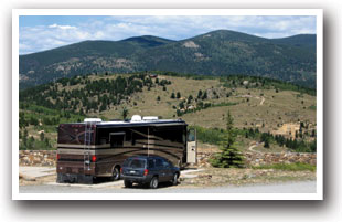 RV camping near Idaho Springs, Colorado