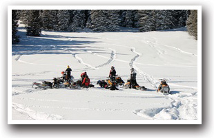 Snowmobiling near Cumbres Pass, Colorado