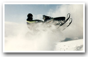 Snowmobiling in the Clark area, Colorado