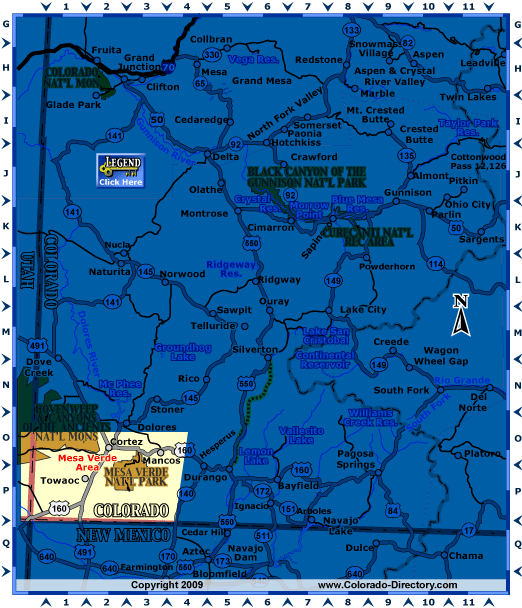 Southwest Colorado Map