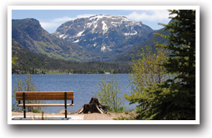 Bench at Grand Lake, Colorado