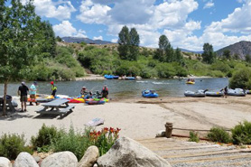 Boat launch and picnic site at Browns Canyon National Monument, Colorado