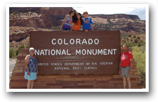 Colorado National Monument sign, Colorado Vacation Directory