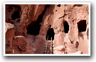 Cliff dwellings and ruins of Bandelier New Mexico