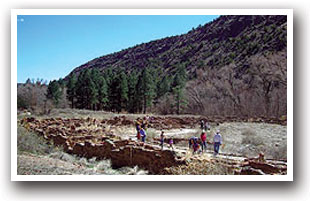 The Remains of Tsankawi Village in Bandelier New Mexico