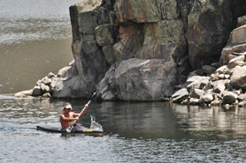 Kayaking on Blue Mesa Reservoir near Sapinero, CO