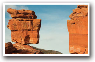 The Balanced Rock in the Garden of the Gods, Colorado