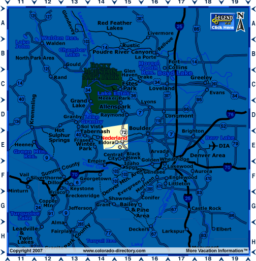 Nederland Colorado Map North Central Co Map Colorado Vacation